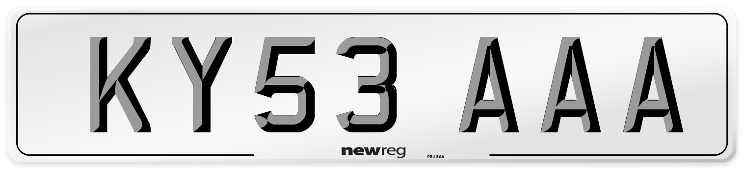 KY53 AAA Number Plate from New Reg